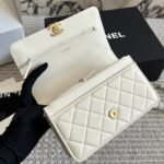 Chanel Mini Single Flap Bag Gold Hardware White 19Cm As2615 B05973 10601 - Image 8