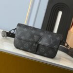 Louis Vuitton Montsouris Wearable Wallet Monogram Eclipse Canvas Black 22Cm M83567 - Image 2
