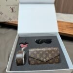 Gift Set: Louis Vuitton Félicie Pochette Bag Monogram With Mickey Mouse Keychain And My Monogram Light Cat Eye Glasses - Image 2