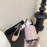 Celine Lily Perforated Triomphe Slingback In Patent Blush 362154582C 02Bh - Image 8