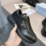 Prada Prax 01 Re Nylon And Brushed Leather Sneaker Black 2Ee369 3Lf5 F0632 F G000 - Image 6