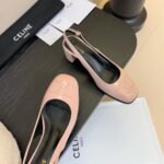 Celine Lily Perforated Triomphe Slingback In Patent Blush 362154582C 02Bh - Image 5