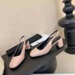 Celine Lily Perforated Triomphe Slingback In Patent Blush 362154582C 02Bh - Image 4