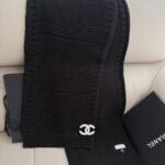 Chanel Cashmere Knit Scarve Black - Image 5