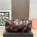 Miu Miu Side Ribbon 2Way Handbag Burgundy 33Cm - Image 8