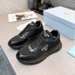 Prada Prax 01 Re Nylon And Brushed Leather Sneaker Black 2Ee369 3Lf5 F0632 F G000 - Image 3