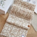 Loewe Anagram Wool Scarf Beige - Image 5