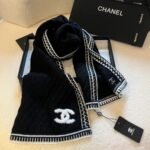 Chanel Muffler Cashmere In Black - Image 5