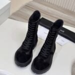 Celine Margaret Boot In Nylon And Suede Black 365115243C 38No - Image 5