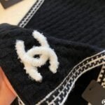 Chanel Muffler Cashmere In Black - Image 7