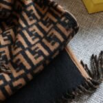 Fendi Poncho Brown Wool And Cashmere Poncho Fxx723Aqcwf0Qe1 - Image 12