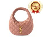 [Super Vip 1:1] – Saint Laurent Icarino In Quilted Nappa Hortensia Pink 17Cm 851689Aaang5036