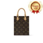 [Super Vip 1:1] Louis Vuitton Petit Sac Plat Bag Monogram Brown 17Cm M81295