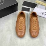 Prada Montecarlo Re Edition 2005 Antiqued Nappa Leather Sneakers Caramel 4E1165 EFX F098L F G000 - Image 3