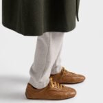 Prada Montecarlo Re Edition 2005 Antiqued Nappa Leather Sneakers Caramel 4E1165 EFX F098L F G000 - Image 8