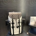 Louis Vuitton Christopher PM Backpack Monogram Eclipse Black White 42Cm - Image 2