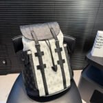 Louis Vuitton Christopher PM Backpack Monogram Eclipse Black White 42Cm - Image 4