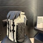 Louis Vuitton Christopher PM Backpack Monogram Eclipse Black White 42Cm - Image 6