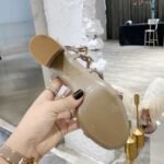 Valentino Garavani Rockstud Leather Sandals Beige - Image 2