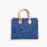 Louis Vuitton Onthego Tote Bag Denim Blue 35cm