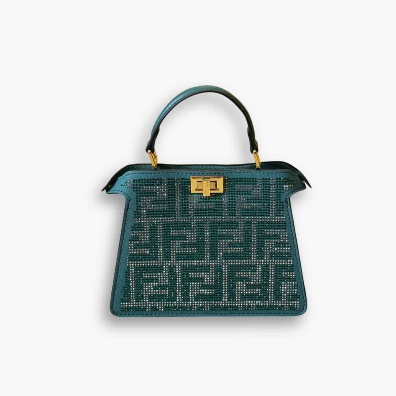 ELEGOUS-Product-Image-2-1-4.jpg Fendi Peekaboo Iseeu Petite Bag With Crystal FF Motif Green 20Cm - Image 1