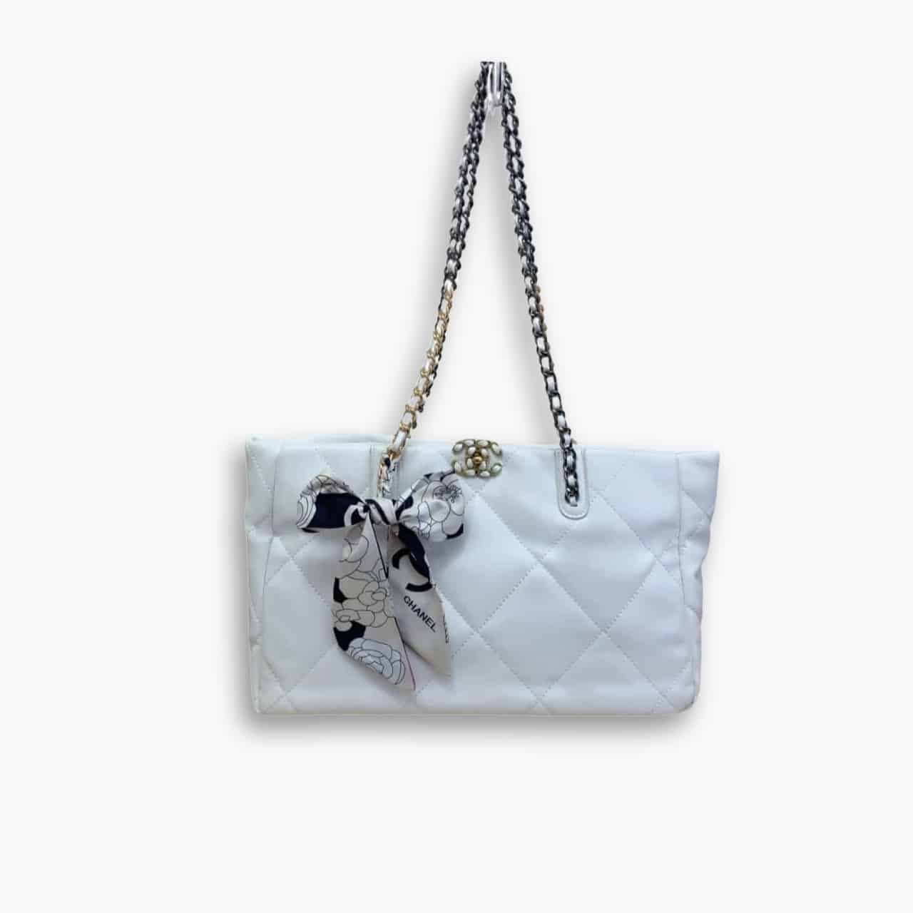 ELEGOUS-Product-Image-2-2.jpg Chanel Quilted 19 East West Shopping Bag White 41Cm - Image 1
