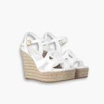 Louis Vuiiton LV Isola Wedge Sandal White 1ACI8O
