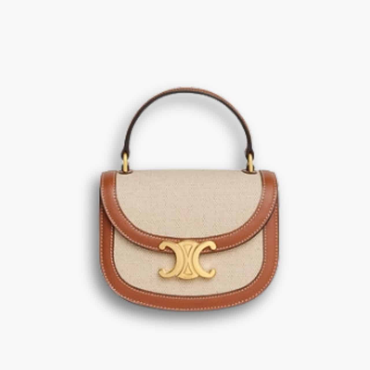 ELG_CLB1001.jpg Celine Mini Besace Clea In Brown And Beige 16cm 10K502FA302NT - Image 1