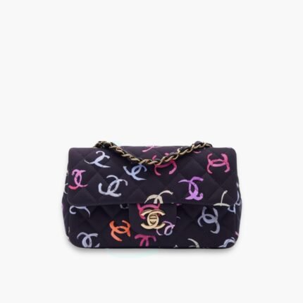 Chanel Classic Handbag Black 20cm A01112 B16230 NX049