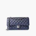 Chanel Classic Double Flap Bag Dark Blue 25cm