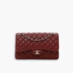 Chanel Classic Double Flap Bag Plum Red 25cm