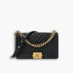 Chanel Boy Medium Handbag Black 25cm A92193 Y83339 94305