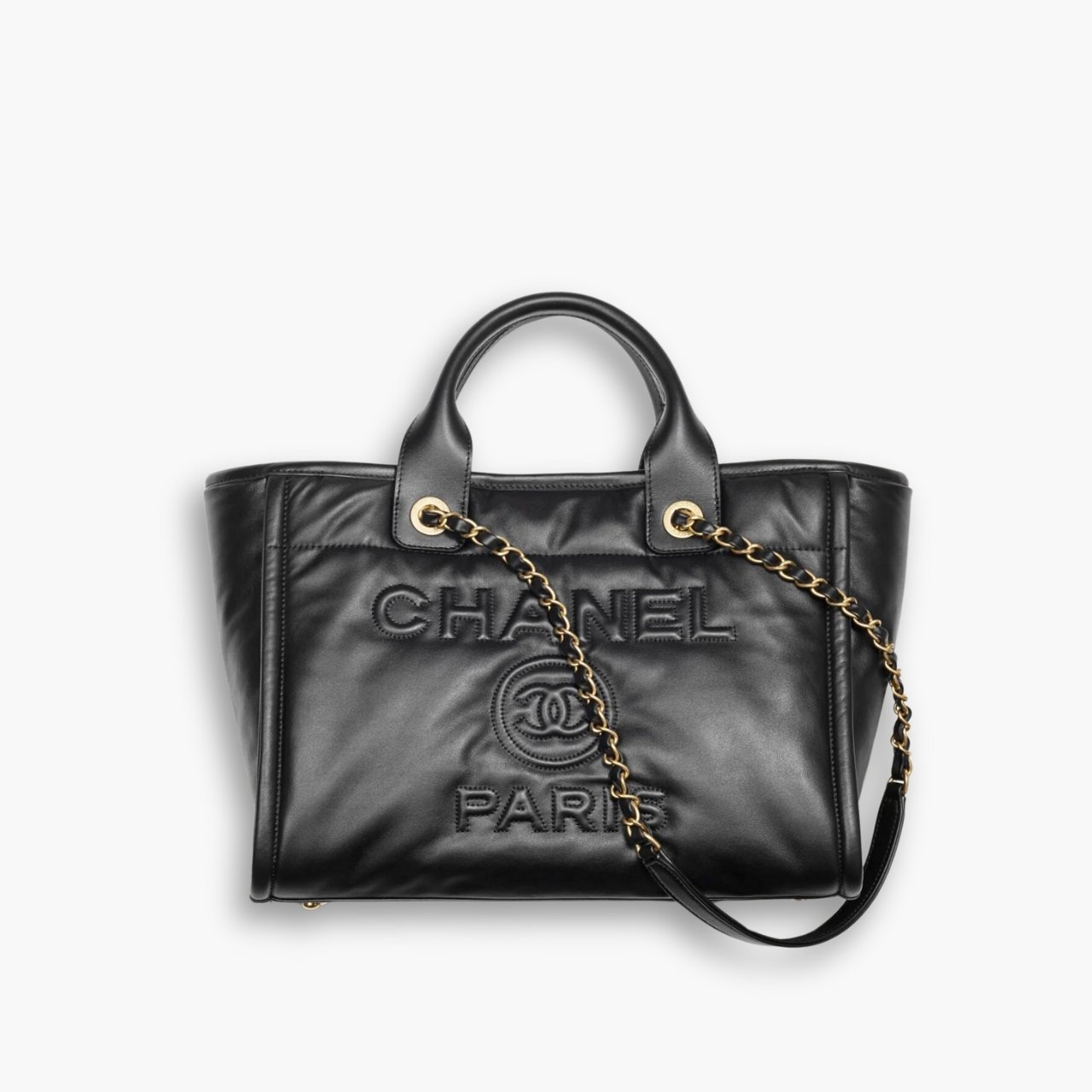 ELG_CNB1035-3.jpg Chanel Large Deauville Shopping Bag Black 31cm - Image 1