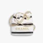 Chanel 22 Small Handbag Black And White 28cm AS3980 B16652 NY081