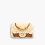 Chanel Flap Bag Shearling Lambskin Brown 18cm AS5149 B18194 NZW48