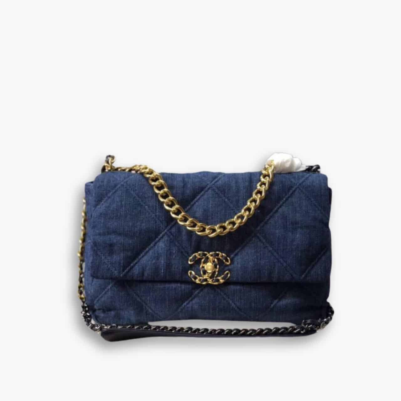ELG_CNB1086.jpg Chanel 19 Flap Denim Bag Blue AS1160 B02876 N6832 - Image 1