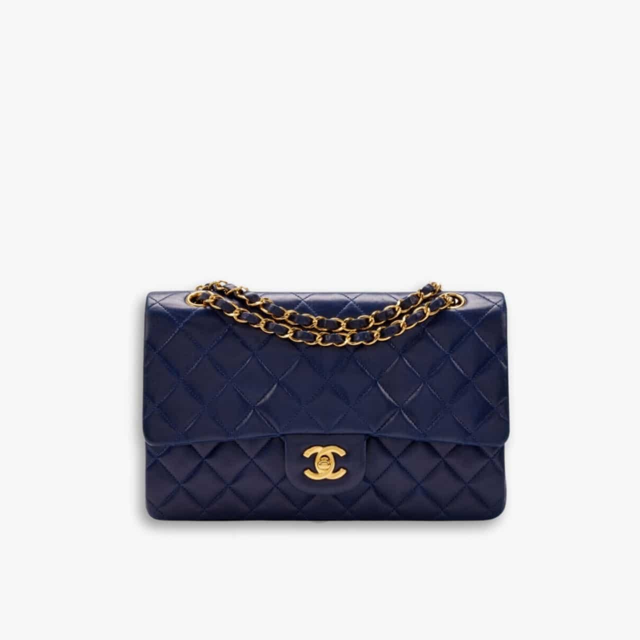 ELG_CNB1108.jpg Chanel Classic Double Flap Bag Dark Blue 25cm - Image 1