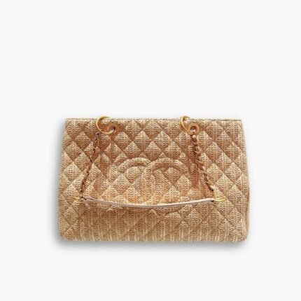 Chanel Grand Shopping Tote Straw Bag 38cm