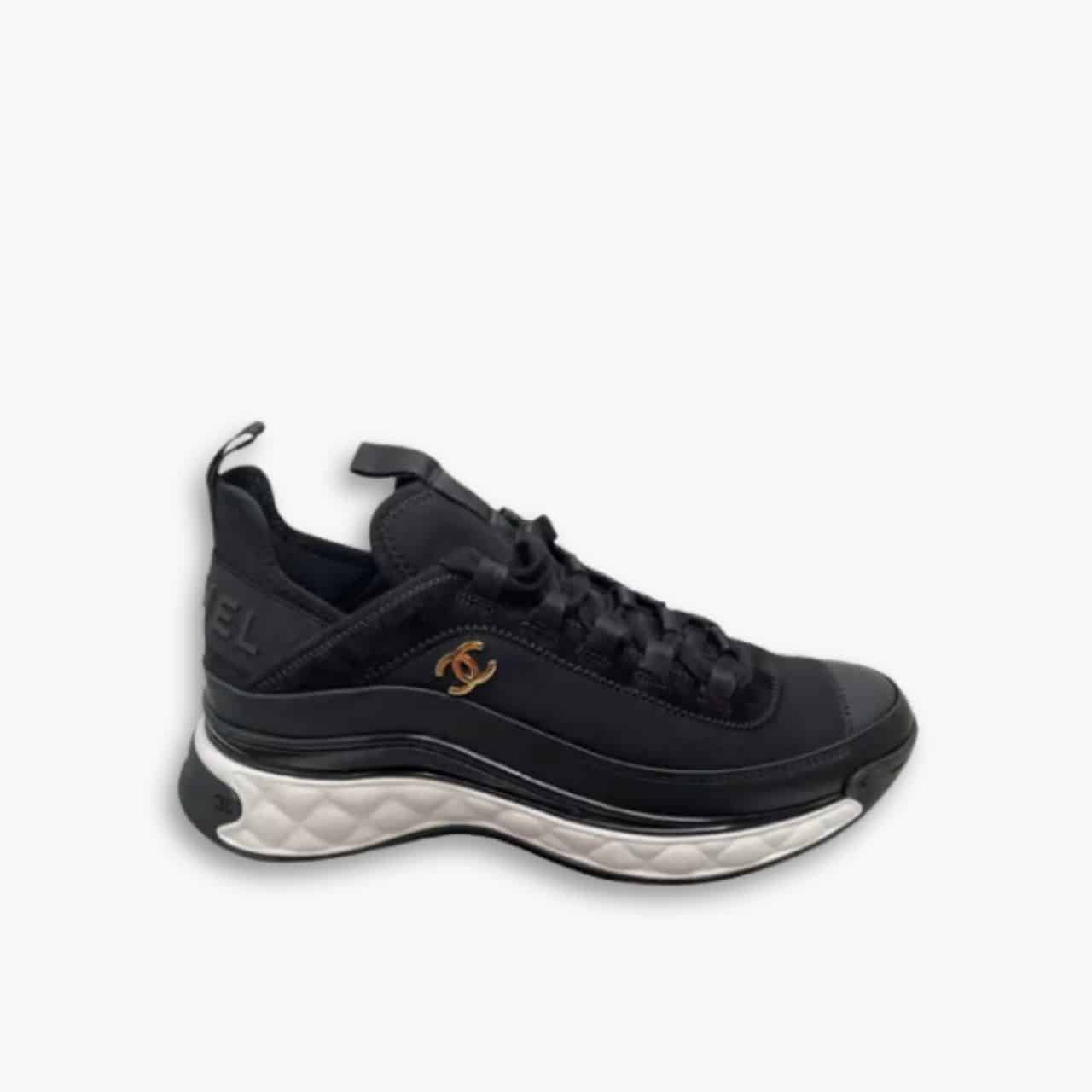 ELG_CNS1012-1.jpg Chanel CC Low Top Sneakers Black G35617 - Image 1