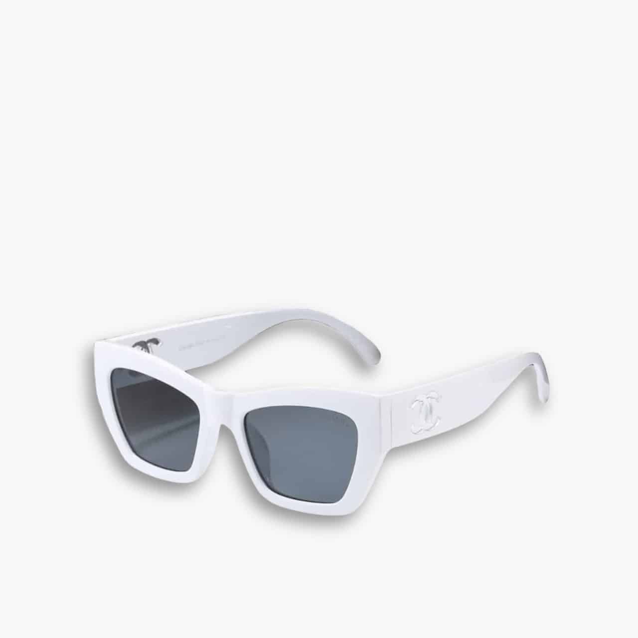 ELG_CNSG1002.jpg Chanel Cat Eye Sunglasses Acetate And Nylon White - Image 1