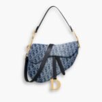 Dior Saddle Bag with Strap Blue Denim 24cm M0455CDCE M49E
