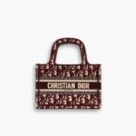 Dior Mini Book Tote Burgundy 22cm S5475ZRIW M17E