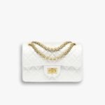 Chanel Mini 2.55 Handbag White 20cm
