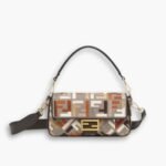 Fendi Baguette Multicolor Canvas Bag With FF Embroidery 25cm 8BR600ANH4F1MQL