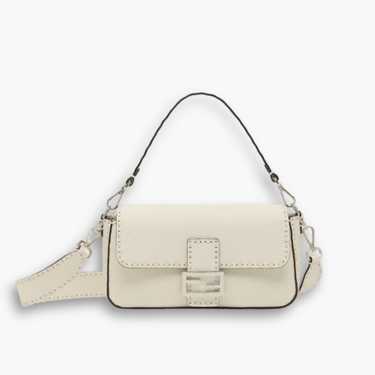 ELG_FDB1008.jpg Fendi Baguette Bag White 27cm 8BR600AH95F0VWM - Image 1
