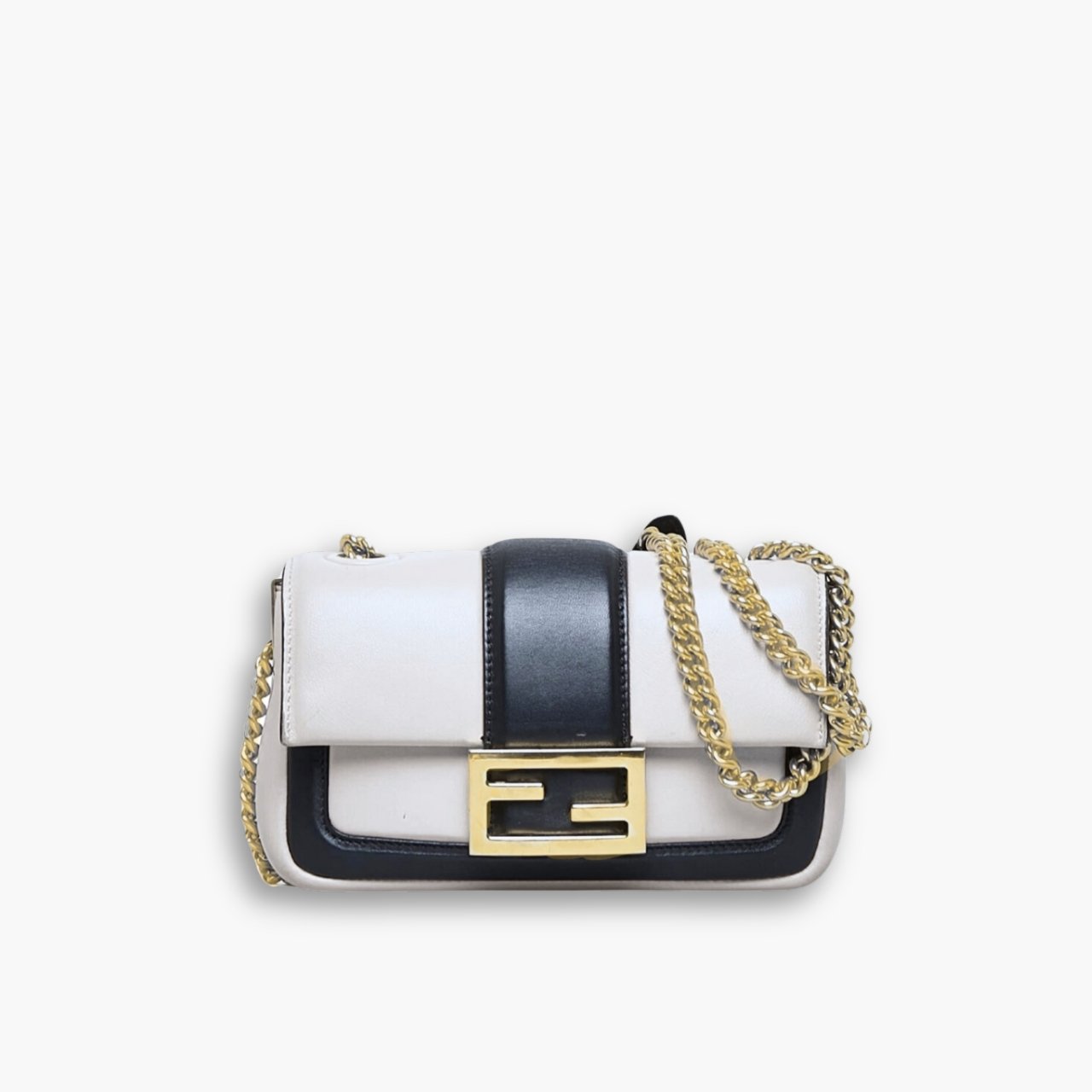 ELG_FDB1011.jpg Fendi Baguette Mini Bag White 19cm - Image 1