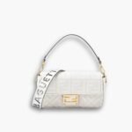 Fendi Baguette Canvas Bag White 28cm 8BR600AMCDF1CFK