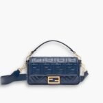 Fendi Baguette Nappa Bag Blue 27cm 8BR600A72VF19PO