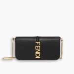 Fendi Fendigraphy Wallet On Chain Black 21cm 8BS076A5DYF0KUR