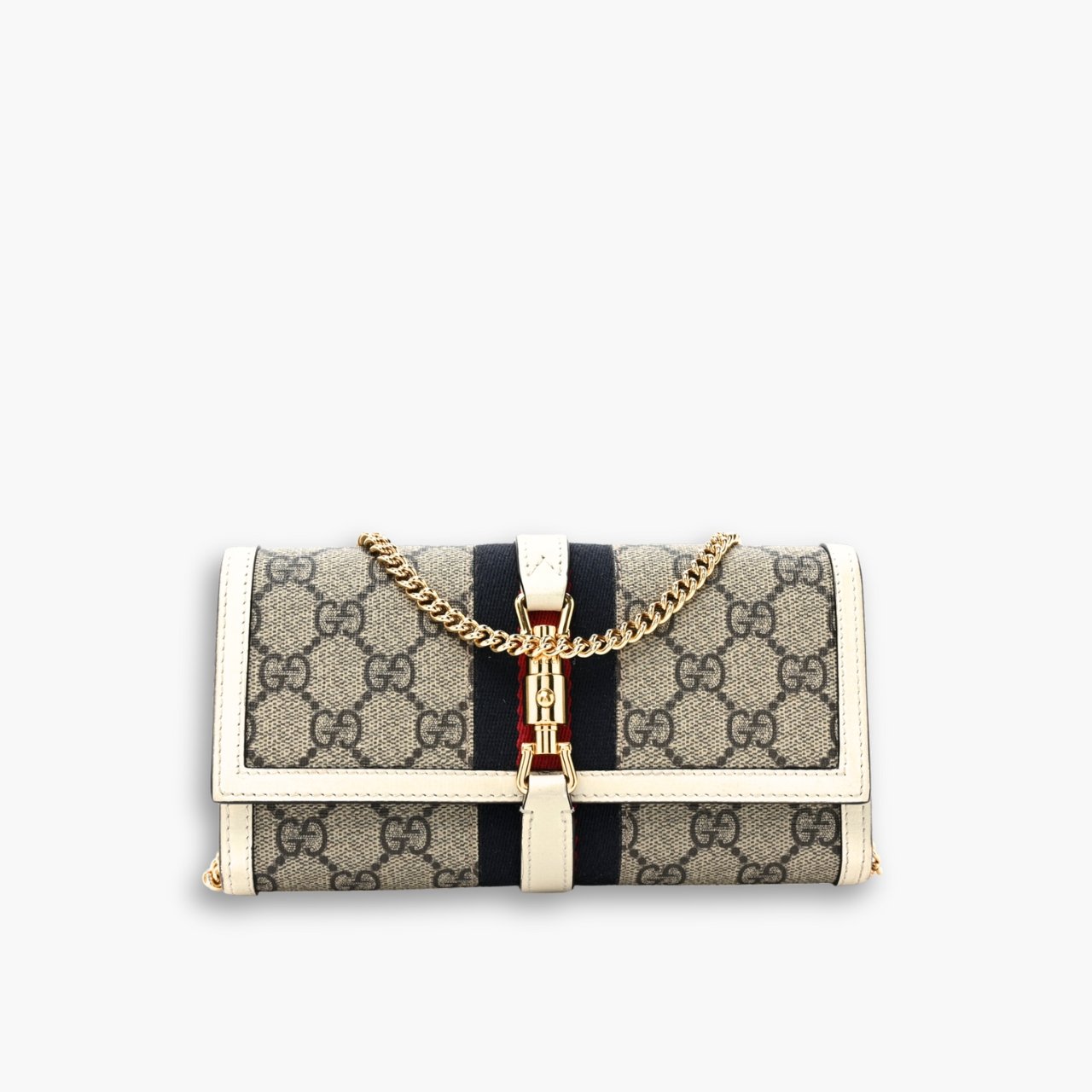 ELG_GCB1062.jpg Gucci Jackie 1961 Chain Wallet Beige 19 cm - Image 1